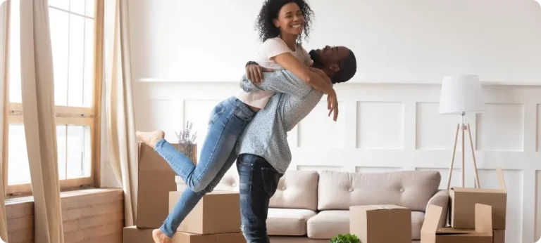 Couple Celebrate Moving Into New Home