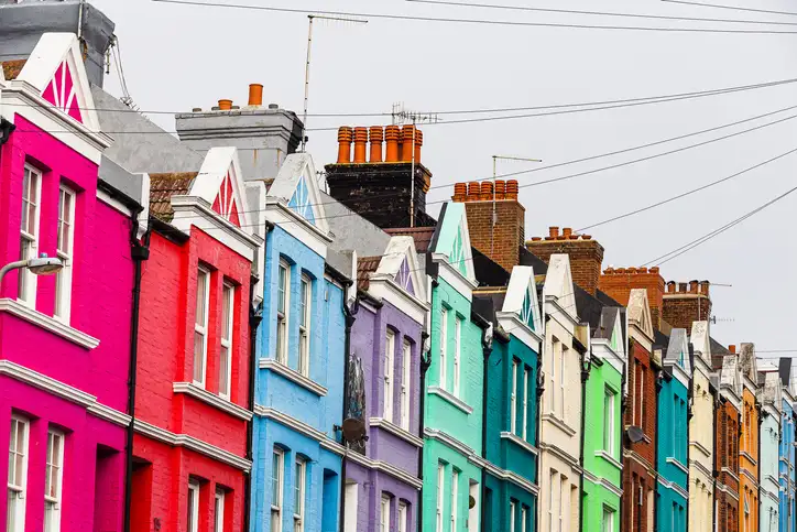 Multiple Coloured Terrace Houses
