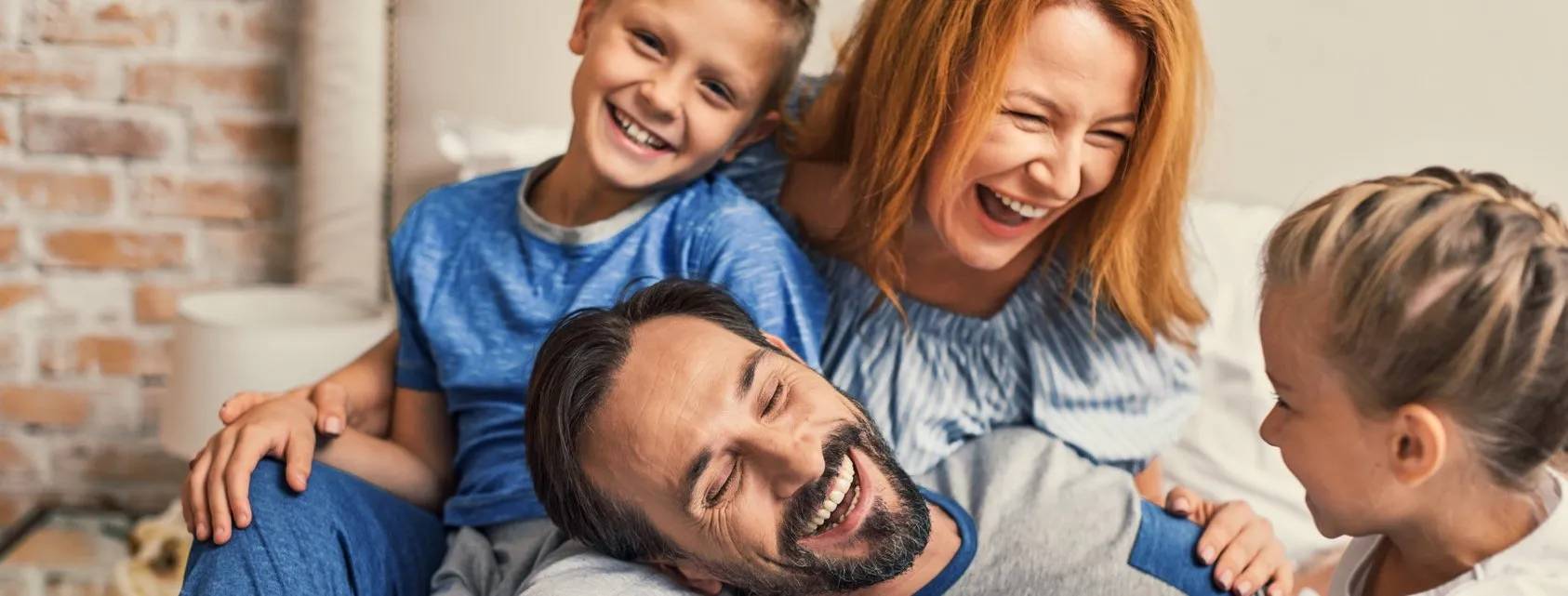 Family Laughing Banner
